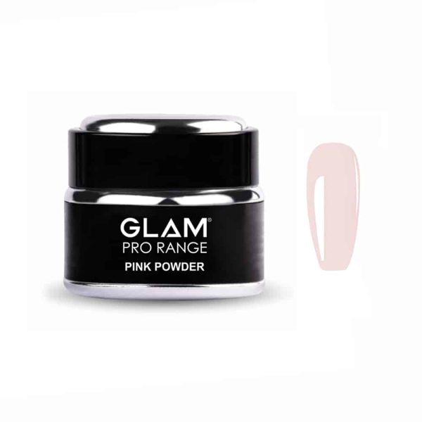 GLAM Pink Powder Nails