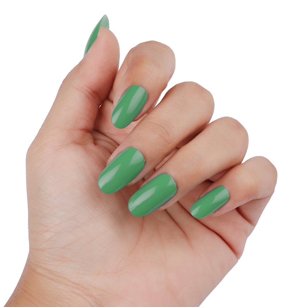 Nails Long Green Polarized Light Green Butterfly Wearing Dual Forms Coffin  Flat | eBay