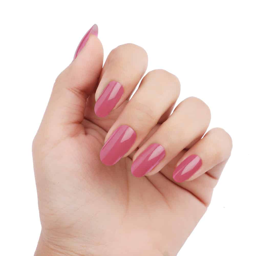 Square Short False Nail Pearl Glitter Pink Press on Nails for Nail Art |  eBay