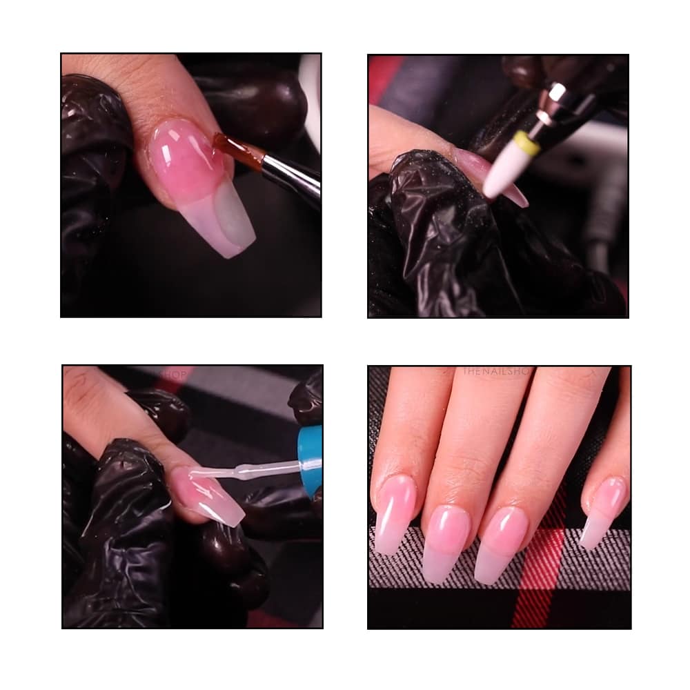 Buy Secret Lives acrylic press on nails artifical designer fake nails  extension gloss mango color with white and pink curves 22 pieces set  convinent than manicure Online at Low Prices in India -