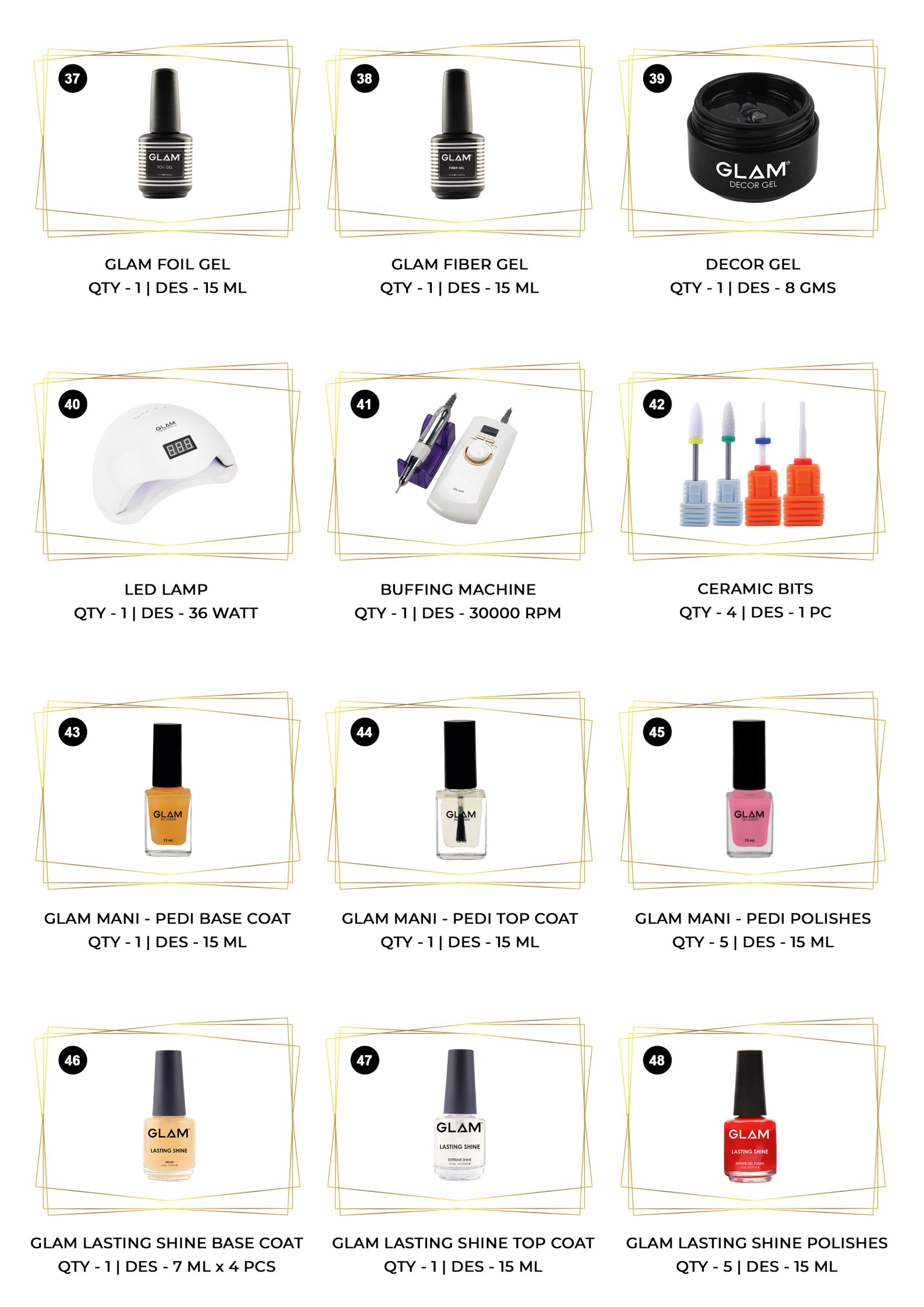 Complete Nail Bar Kit | Nail Art Kit | Glam Nails