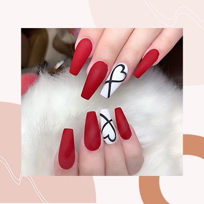 The Nail Shop - Matte Red Nails