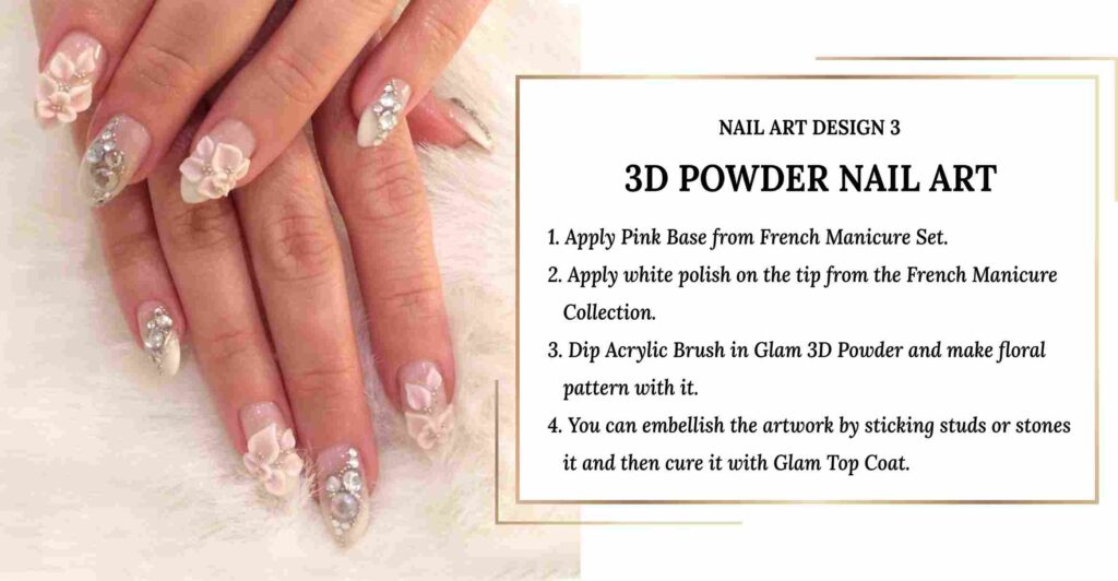 3d Powder Nail Art - Glam Nails