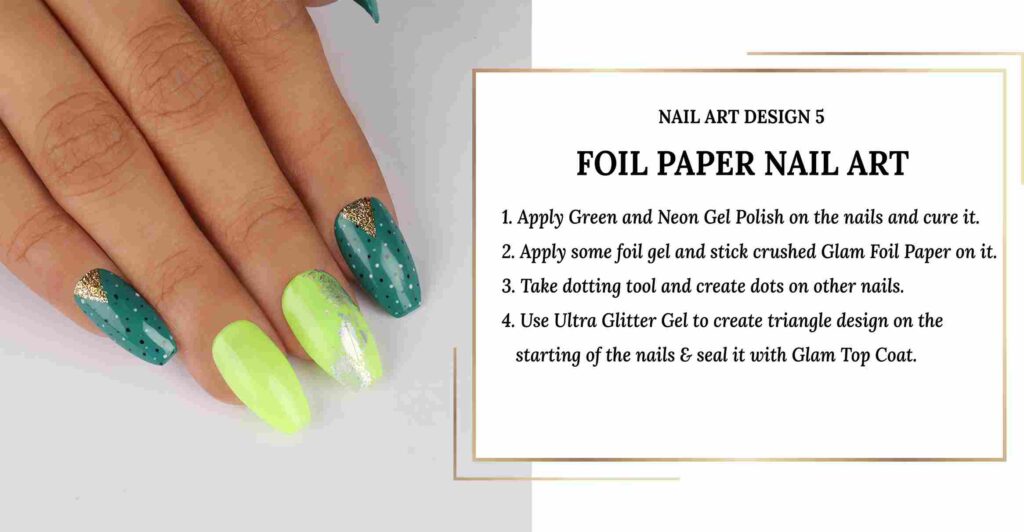 Foil Paper Nail Art - Glam Nails