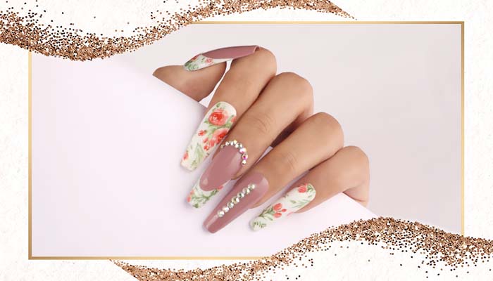 Printing Foil Nail Art - Glam Nails